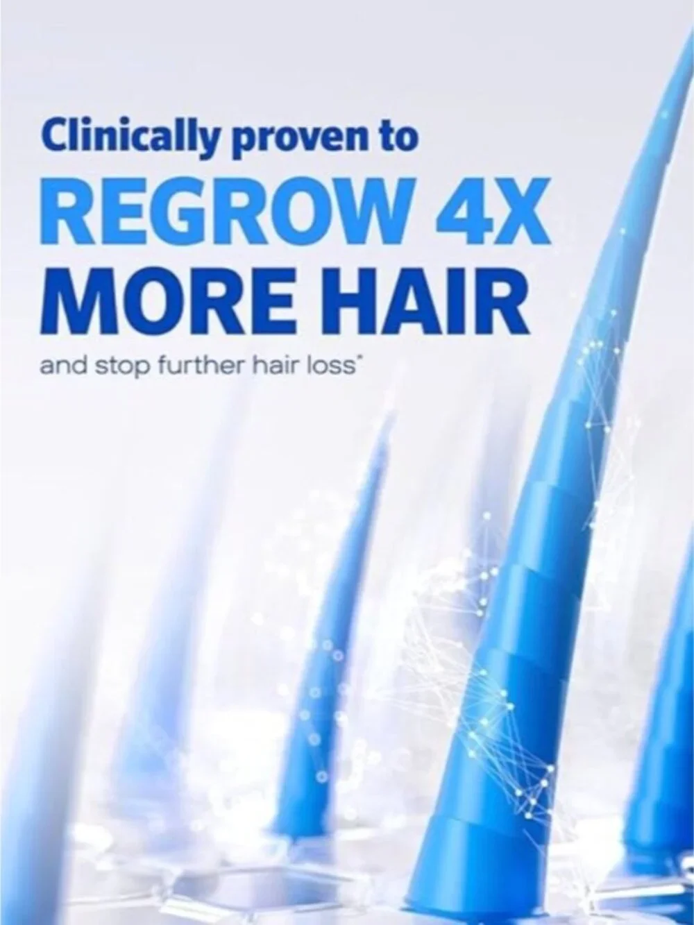 4 month supply Men’s Hair Regrowth Foam 5% – Unscented Blue